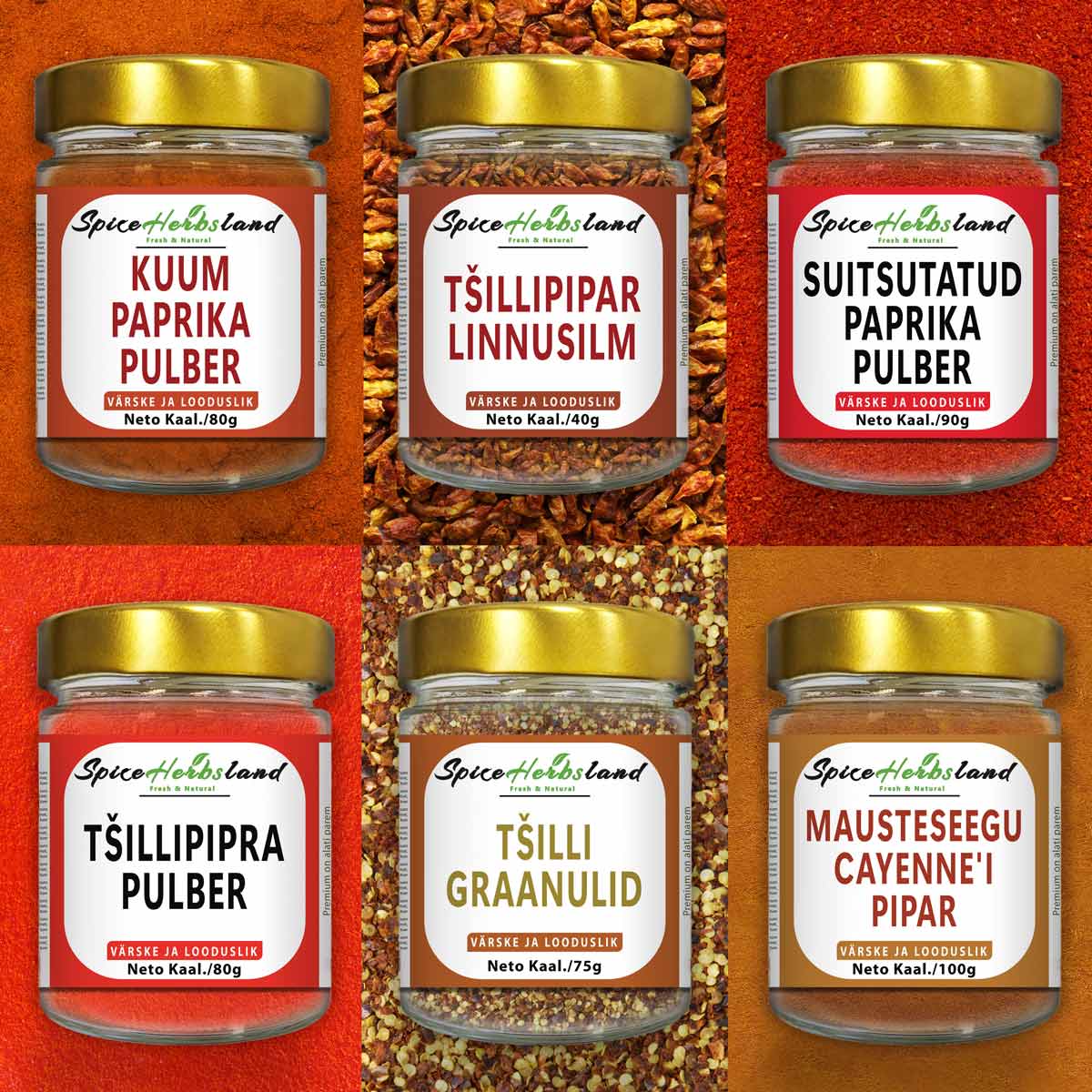 Chili kollektsioon - 6 kaupa