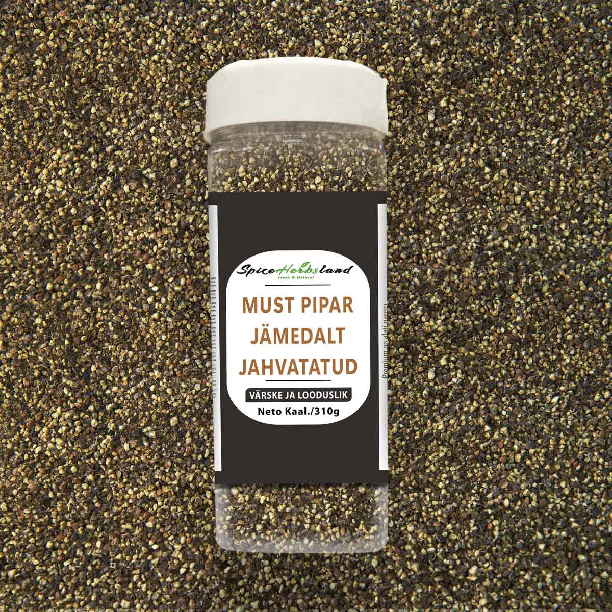 Must pipar jämedalt jahvatatud