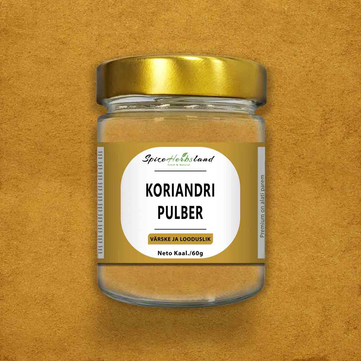 Koriander jahvatatud