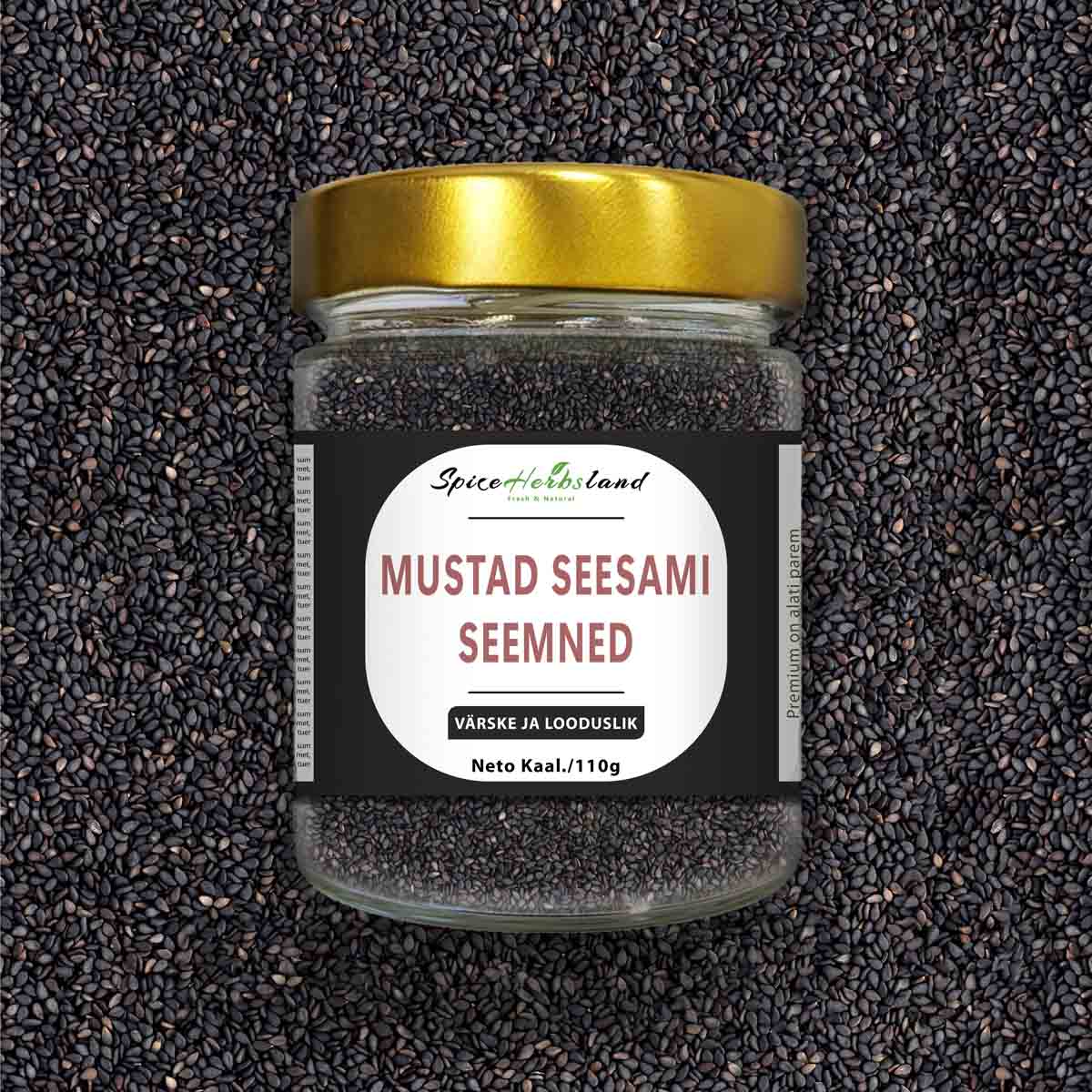 Mustad seesamiseemned