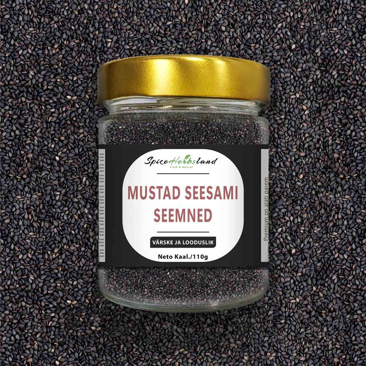 Mustad seesamiseemned