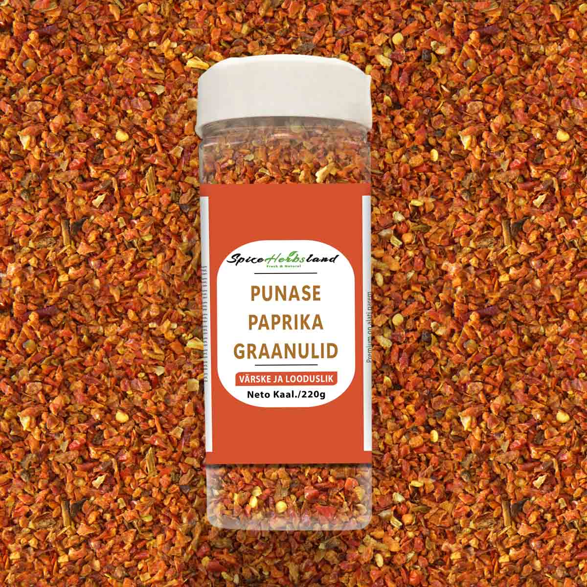 Punase paprika graanulid 3*3 mm