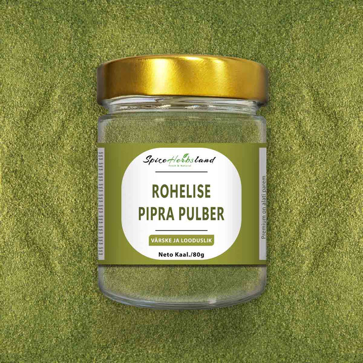 Roheline pipar jahvatatud