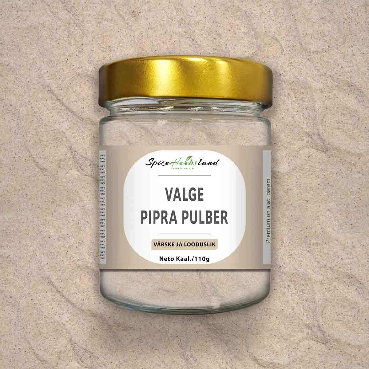 Valge pipar jahvatatud